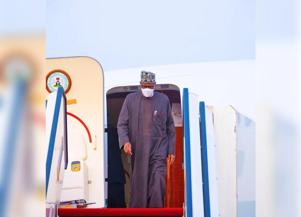 PHOTONEWS: President Muhammadu #Buhari returns to Abuja after attending the sixth Africa Union-European Union summit in Brussels, Belgium.