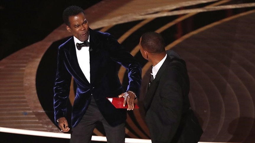 VIDEO: Moment Will Smith Slapped Chris Rock On Stage At The Oscars 2022