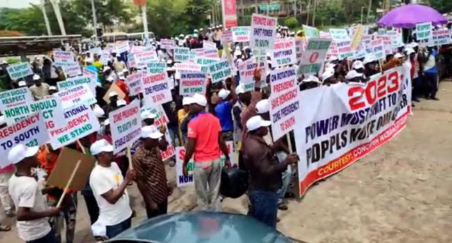 Group Protests At PDP Secretariat.