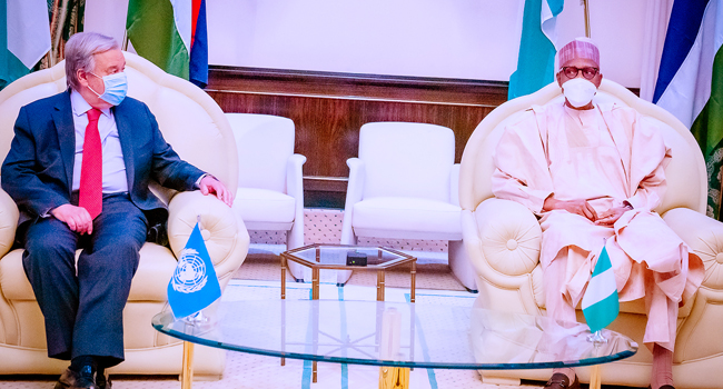 Buhari Receives UN Secretary-General At State House