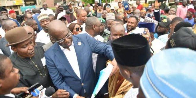 Breaking: Timipre Sylva Picks N100m Presidential Nomination Forms: Huge Crowd Storm NNPC Towers