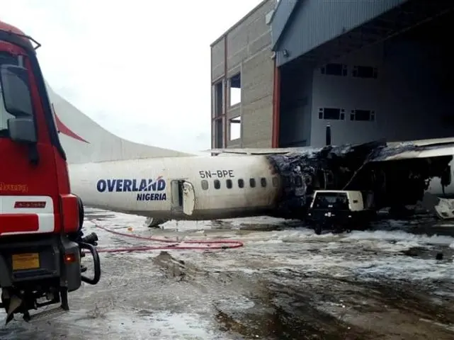Passengers Escape Death As Overland Aircraft’s Engine Catches Fire Mid-air