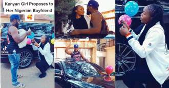 Kenya Woman Kneels To Propose To Nigerian Man With Exotic Car, Video Goes Viral (Watch)
