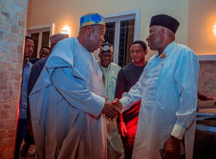 Goodluck Jonathan Pays Surprise Visit to APC National Chairman