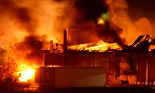 Fire Engulfs Sawmill Along Lagos-Abeokuta Expressway
