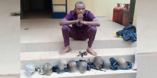 The Ondo State Police Command says it has arrested a suspect, known as Yusuf Adenoyin, who was allegedly caught in possession of eight dry human skulls.