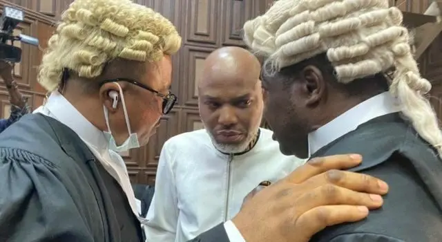 Nnamdi Kanu’s Lawyer Says IPOB leader did not accept to adhere to any stringent conditions from government