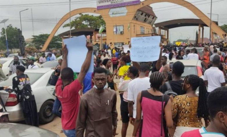 UNIBEN shuts down academic activities indefinitely due to students’ protests